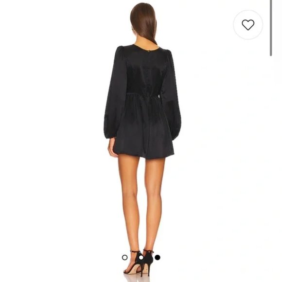 LoveShackFancy Garcia Mini Dress in Black - Picture 3 of 5